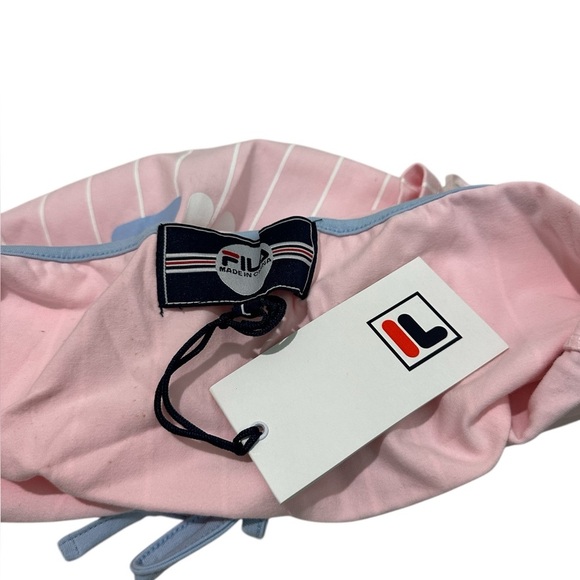NWT Fila Pink and White Stripe Halter Top Large - Picture 7 of 7